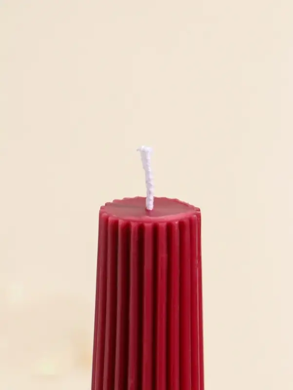 Набор свечей, 3.5х23 см, 2 шт "Башня" кармин 4х9,5х25 см