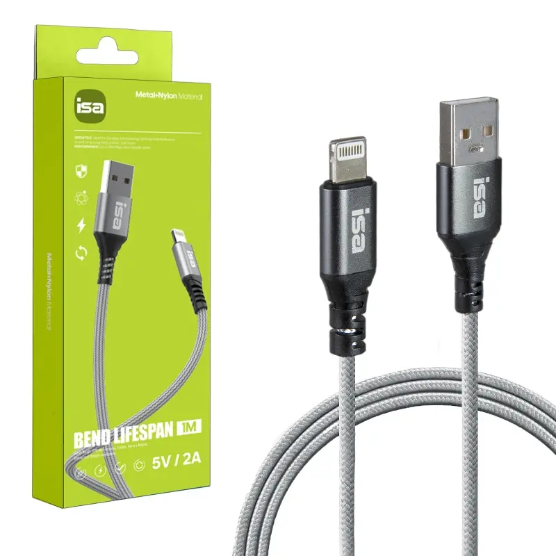 Кабель USB на Lightning 1m 5V 2A BX-4 ISA серый