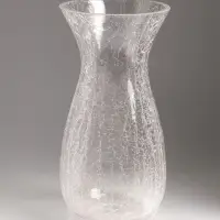 Ваза стекло настольная "Паутинка" изгиб, 25х12,5 см, прозрачный