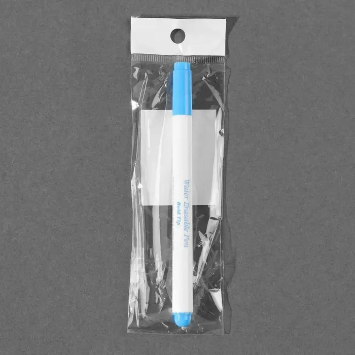 Маркер для ткани, водорастворимый, 14 см, голубой Маркер для ткани, водорастворимый, 14 см, голубой