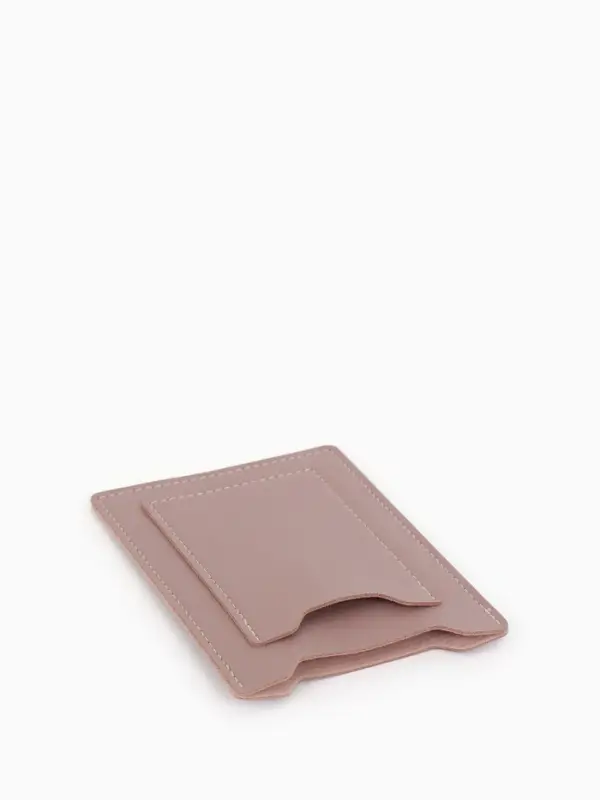 Обложка для автодокументов, СТС и права, 9&times;0.3&times;12.5 см, розовая