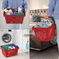 Корзина покупательская пластиковая 28 л, 51.5&times;34&times;26 см, красная