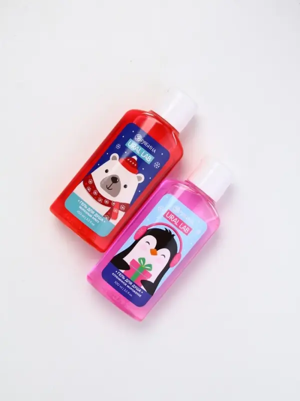 Подарочный набор косметики «Новогодних чудес», гель для душа 2 шт х 100 мл, URAL LAB Подарочный набор косметики «Новогодних чудес», гель для душа 2 шт х 100 мл, URAL LAB