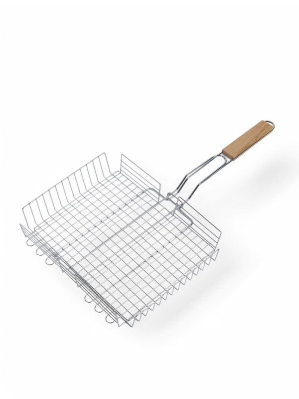 Решетка гриль, хромированная сталь, 55 х 31 х 24 см, глубина 5 см