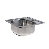 Мойка кухонная MIXLINE 531266, врезная, толщина 0.6 мм, 38&times;38&times;15 см, вып. 3 1/2", с сифоном