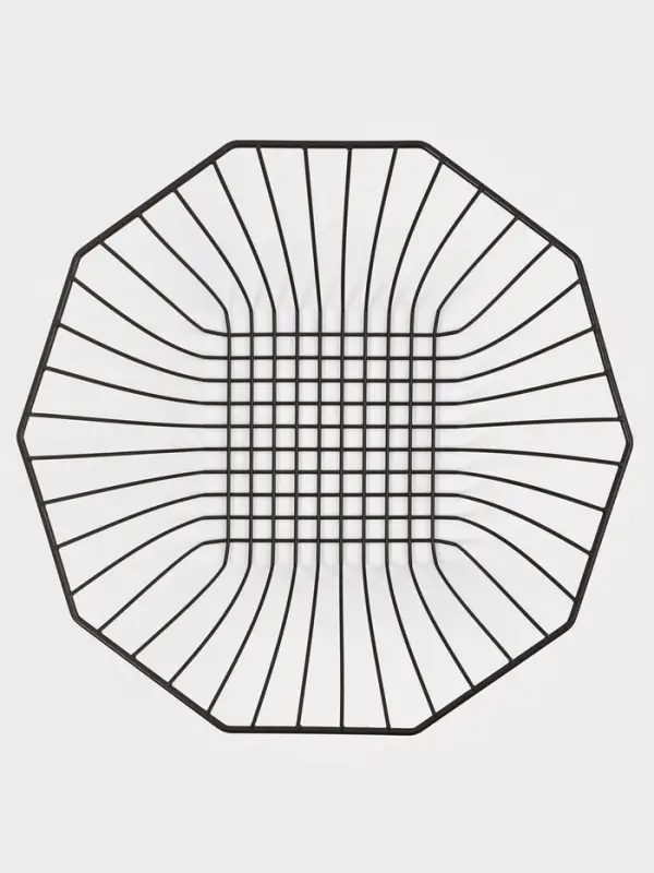 Корзинка - ваза для фруктов &laquo;Квадраты&raquo;, 29&times;11.5 см, чёрная