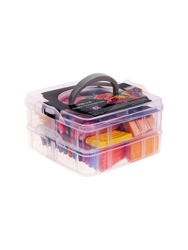 Набор глина полимерная запекаемая, 42 цвета по 20 г, с аксессуарамив кейсе Набор глина полимерная запекаемая, 42 цвета по 20 г, с аксессуарамив кейсе