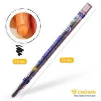 Мелки восковые, 8 цветов, Crown, выкручивающийся стержень, ПВХ, МИКС