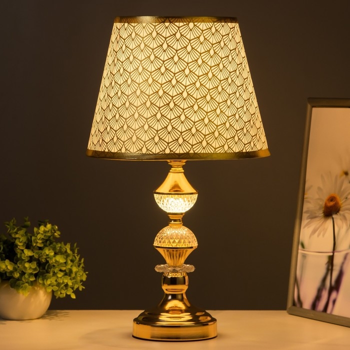 Настольная лампа Настольная лампа "Мамби" Е27 40Вт золото 25х25х43 см RISALUX