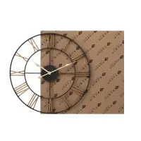 Часы настенные интерьерные, Лофт, бесшумные, плавный ход, d=47.5 см, корпус чёрный с бронзой