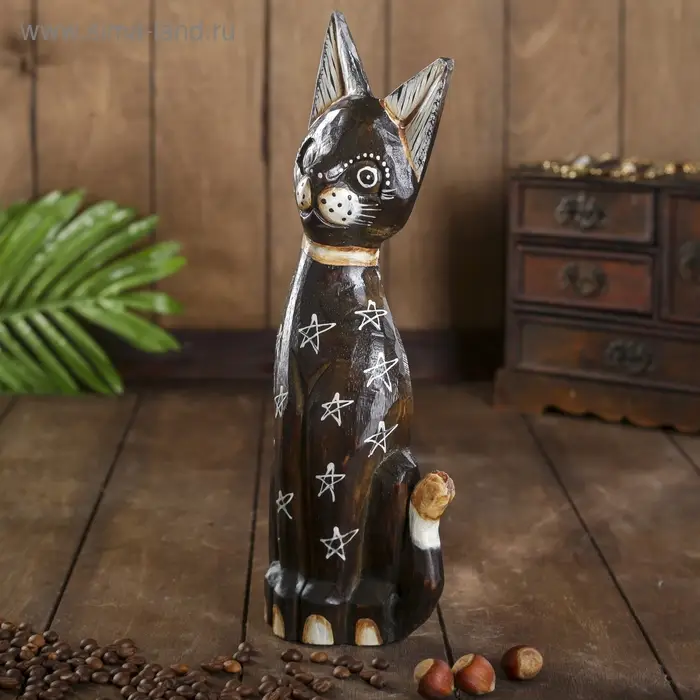 Сувенир дерево "Кошка Звездочка" 4,5х9х30 см