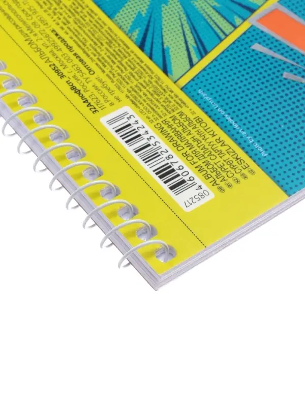 Альбом д/рис А4 32л на спирали Hatber "Street Style", мат лам, 3D-фольг, перфорац, 5В МИКС