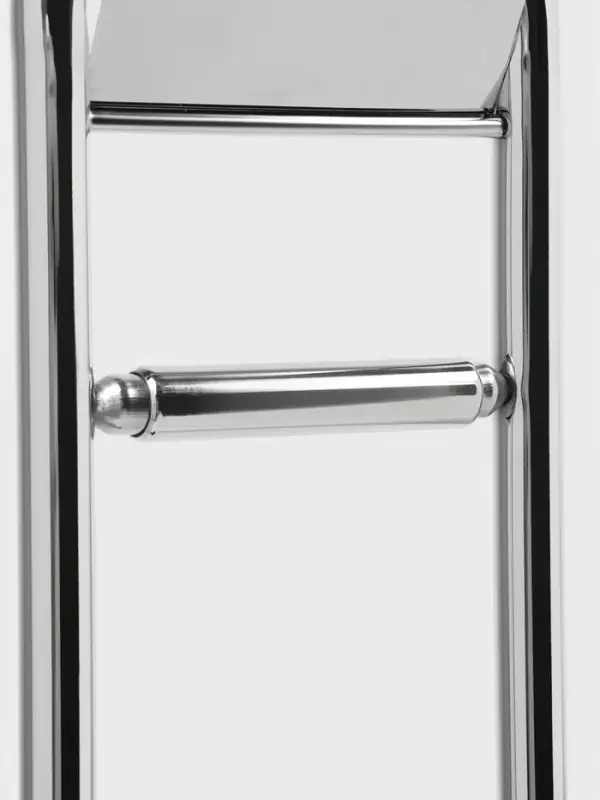 Ёршик для унитаза с подставкой напольный, 22&times;22&times;82 см, с держателем для туалетной бумаги, хром