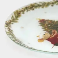 Тарелка десертная круглая "Новогодние зверята" 19х1,5 см Тарелка десертная круглая "Новогодние зверята" 19х1,5 см