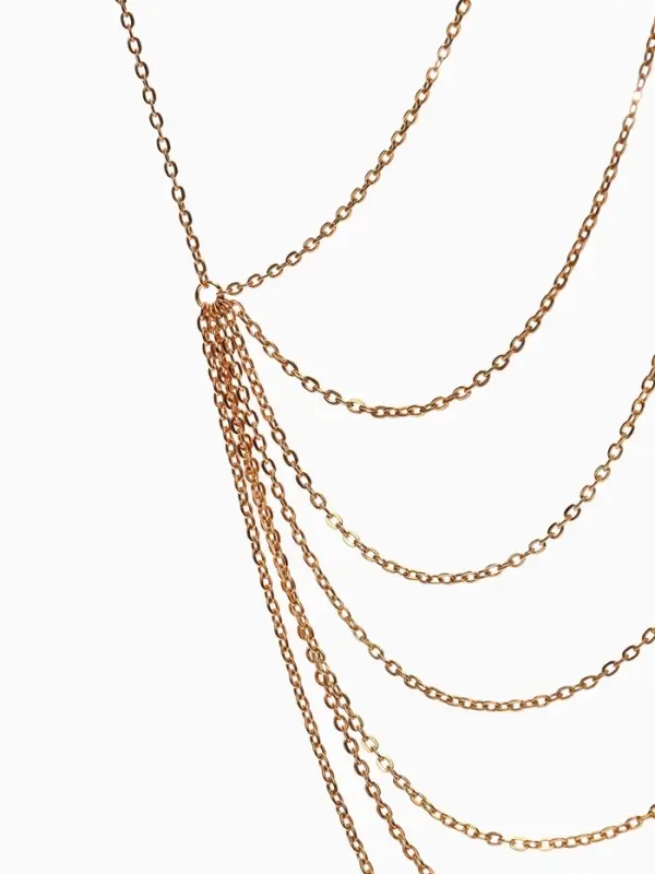 Бодичейн на тело, цепочки, 55 см, цвет золото Бодичейн на тело, цепочки, 55 см, цвет золото