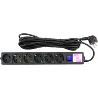 Сетевой фильтр Power Cube 6р/5м, 16А/3.5кВт, 3x1,0, черн(SPG6-B5M)