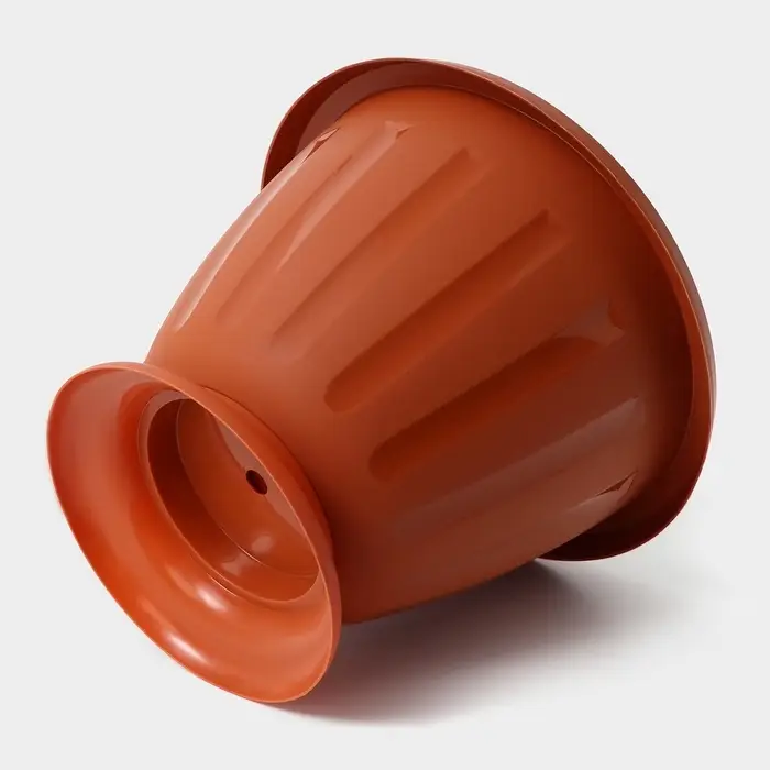 Вазон для цветов &laquo;Пальмира&raquo;, 10 л, d=33 см, h=30 см, пластик, коричневый