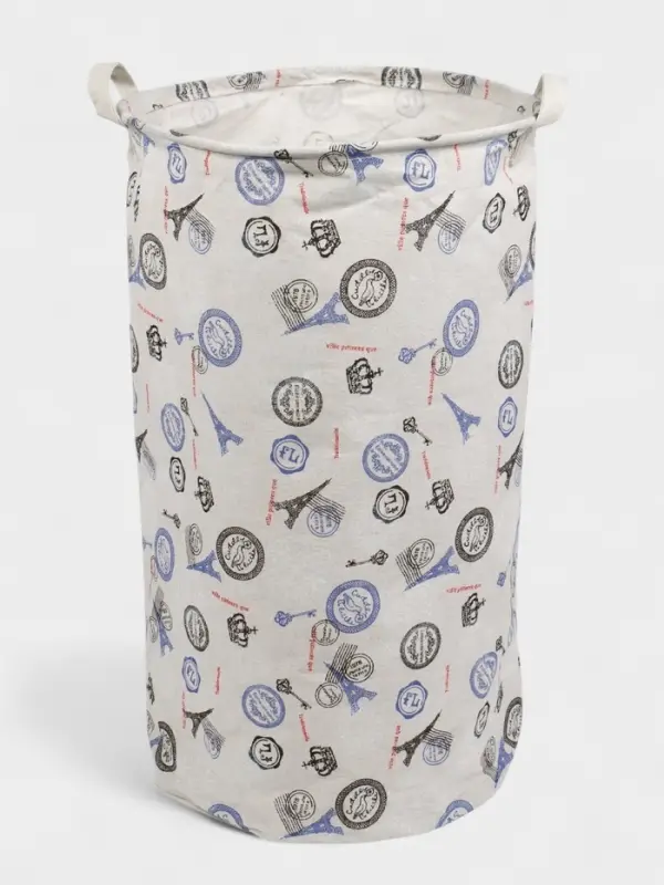 Корзина для белья Доляна &laquo;Париж&raquo;, текстильная, 35&times;35&times;60 см