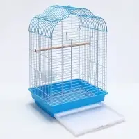 Клетка для птиц Bd-3/1o, раскрывающаяся крыша, 47,5 х 37 х 70 см, (фасовка 6 шт) голубая