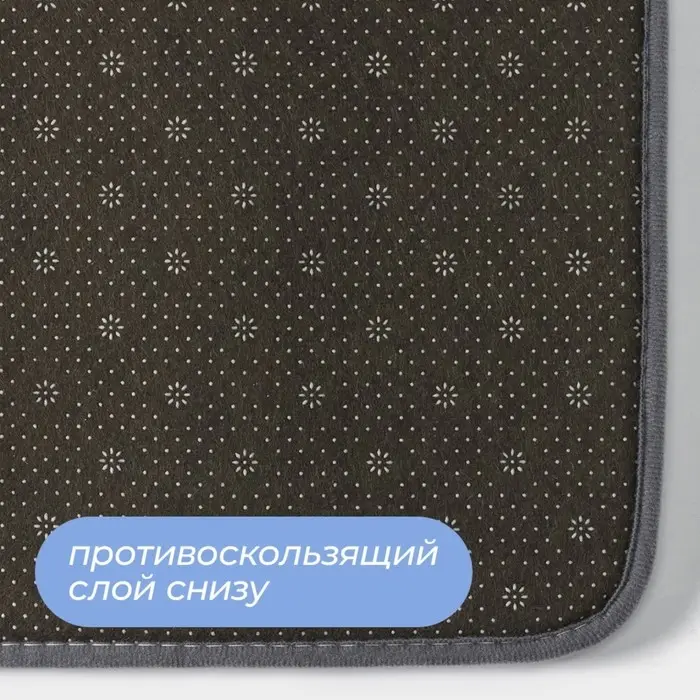 Коврик для ванной и туалета SAVANNA &laquo;Стоун&raquo;, 40&times;60 см, серый