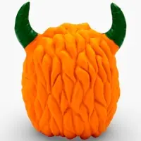 Пищащая игрушка для собак &laquo;Монстр&raquo;, 7&times;5.5 см, латекс, оранжевая