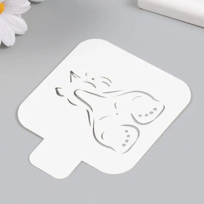 Пластиковый трафарет для творчества «Пёсик», шаблон, 9×9 см