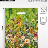 Пакет подарочный &laquo;Пленер&raquo; полиэтиленовый с вырубной ручкой, ламинированный 31&times;40 см, 30 мкм