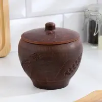 Горшок для жаркого &laquo;Колос&raquo;, 550 мл., 10&times;12 см, красная глина