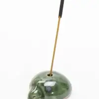 Подставка под благовония &laquo;Божья коровка&raquo;, 4&times;3.5&times;1.5 см, керамика, зелёная