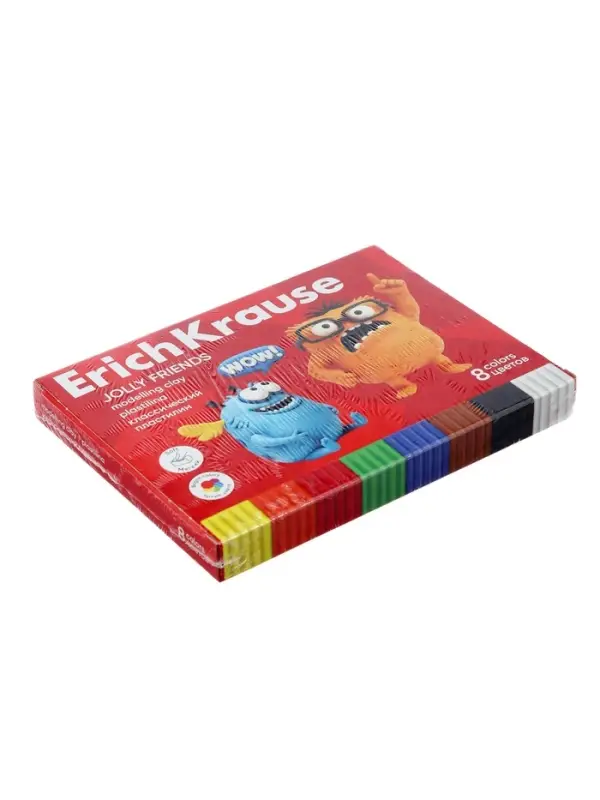 Пластилин 8 цветов, 144 г, ErichKrause «Jolly Friends», со стеком, в картонной упаковке Пластилин 8 цветов, 144 г, ErichKrause «Jolly Friends», со стеком, в картонной упаковке