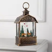 Светодиодная фигура &laquo;Олени в лесу&raquo; 14&times;24&times;8 см, пластик, от батареек ААх3, USB, свечение тёплое белое