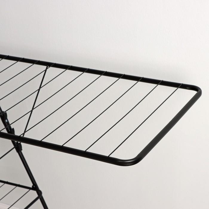 Сушилка для белья напольная двухуровневая, рабочая длина 21 м, цвет чёрный Сушилка для белья напольная двухуровневая, рабочая длина 21 м, цвет чёрный