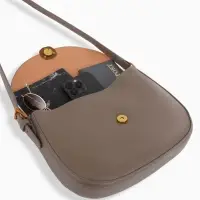 Сумка женская мессенджер TEXTURA на магните, с косметичкой, 28&times;4&times;20 см, серая