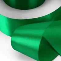 Лента атласная, 50 мм, 23&plusmn;1 м, зелёная