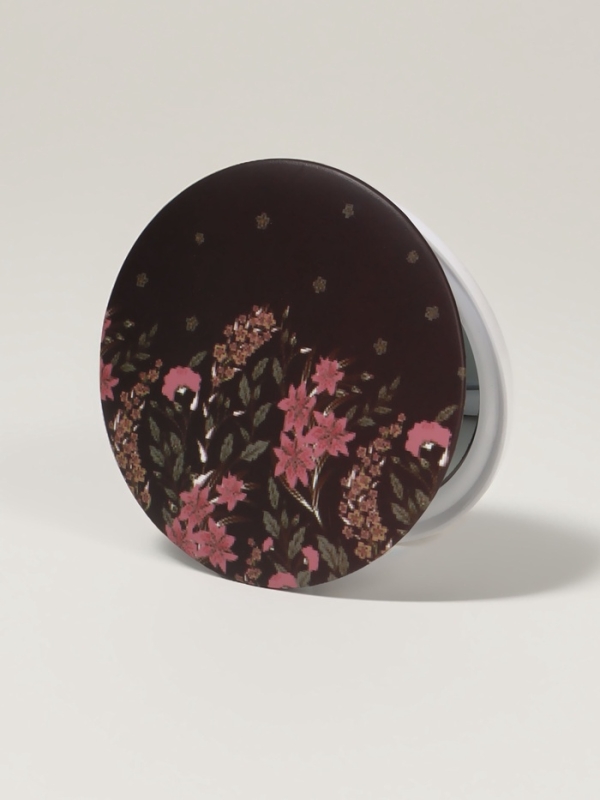 Зеркало складное «Цветы», d = 7,5 см, цвет МИКС