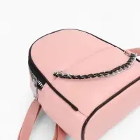 Рюкзак-мини женский на молнии, с карманом, размер 21&times;12&times;27 см, розовый