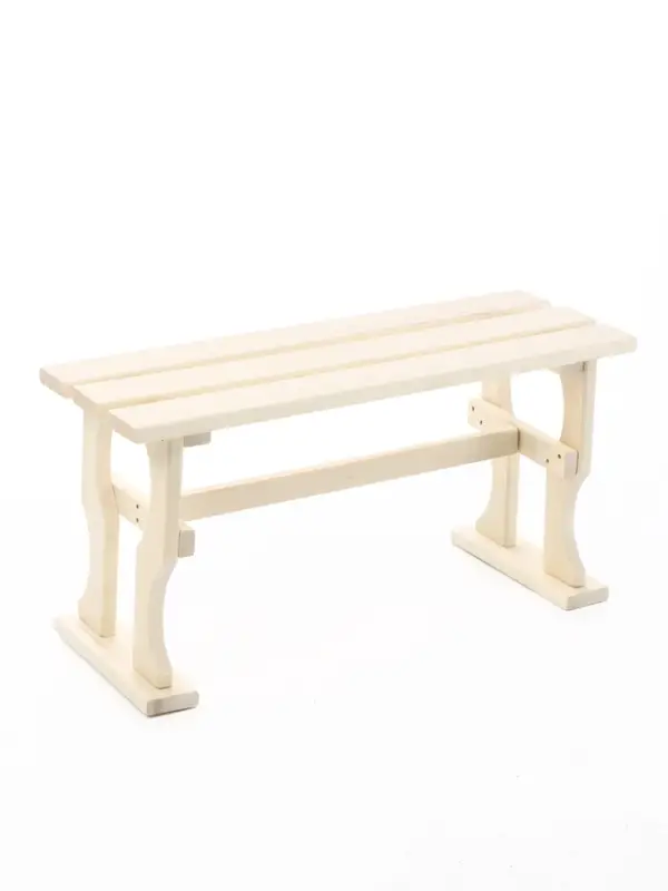 Лавка деревянная для дачи и бани, &laquo;Резная №3&raquo;, 90&times;30&times;42 см