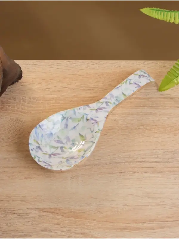 Подставка под ложку &laquo;Оттенки сирени&raquo;, 25.5&times;9&times;3.8 см, дерево манго