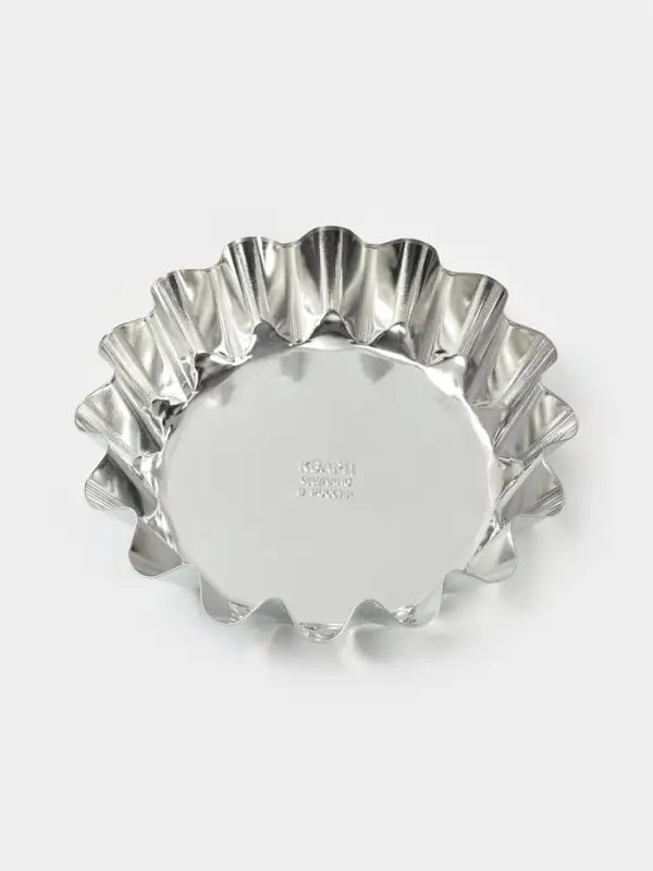 Форма для выпечки классическая, d=16 см, h=4.1 см, низкая, жесть, серебристая