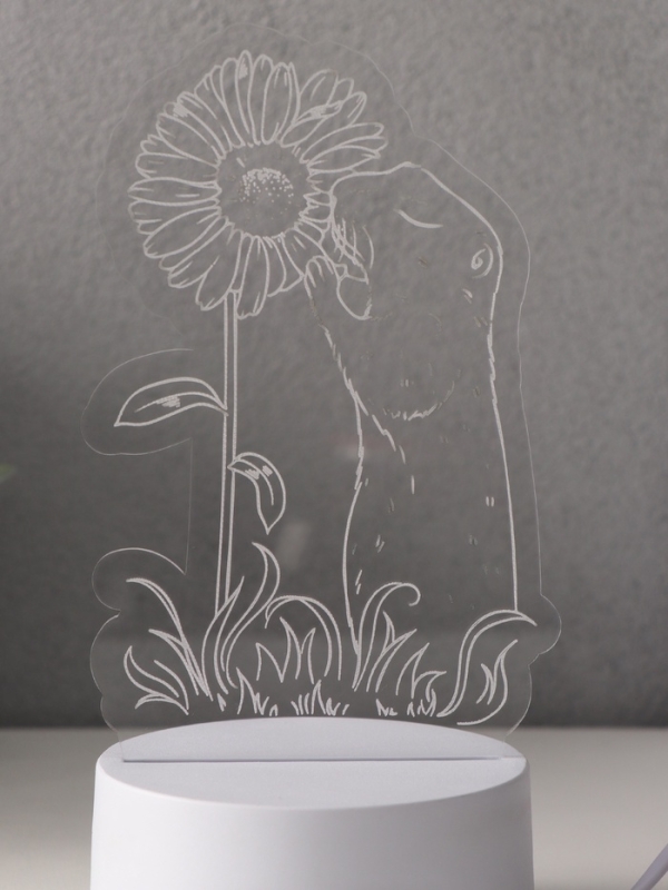 Светильник Светильник "Суслик и ромашка" LED RGB от сети RISALUX 9,5х10,1х17 см