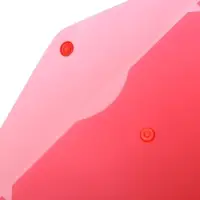 Папка-конверт на кнопке А5, 150 мкм, Calligrata Standard, прозрачная, красная