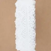 Кружево капроновое, 25 мм, 10&plusmn;1 м, белое