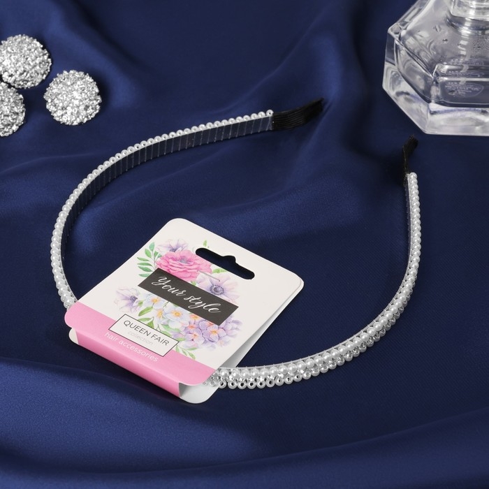 Ободок для волос Ободок для волос "Лира" 0,5 см, белый