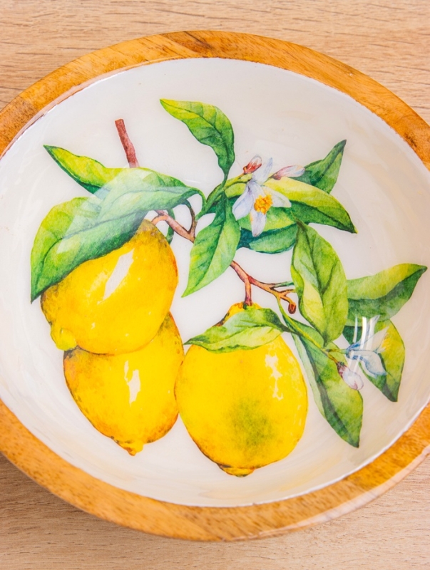 Миска Миска "Лимоны" дерево манго 17,5х17,5х6,5 см