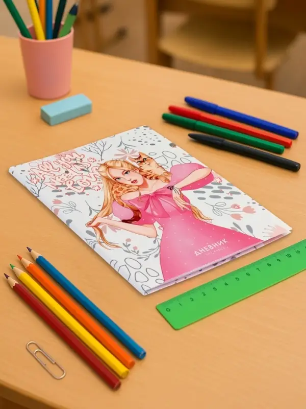 Дневник школьный для 1-11 классов, «Яркая девушка», интегральная (гибкая) обложка, матовая ламинация, выборочный лак, 40 листов Дневник школьный для 1-11 классов, «Яркая девушка», интегральная (гибкая) обложка, матовая ламинация, выборочный лак, 40 листов