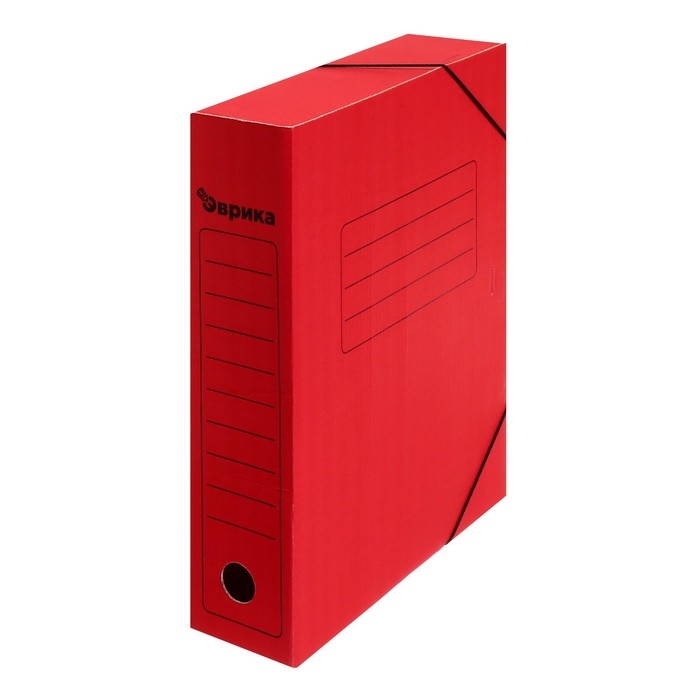 Папка архивная на резинках Calligrata, микрогофрокартон, 75 мм, до 700 л, красный Папка архивная на резинках Calligrata, микрогофрокартон, 75 мм, до 700 л, красный