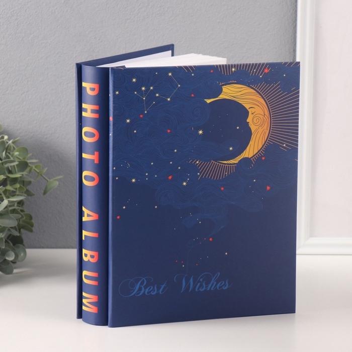 Фотоальбом на 200 фото 10х15 см Фотоальбом на 200 фото 10х15 см "Звёздная ночь" в коробке, синий 5,5х20,5х26,5 см