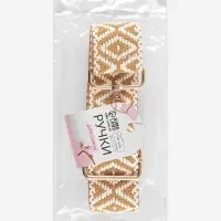 Ручка для сумки &laquo;Ромбы&raquo;, стропа, 135&plusmn;3&times;3.8 см, цвет горчичный, белый