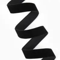 Лента бархатная, 15 мм, 18&plusmn;1 м, чёрная №03