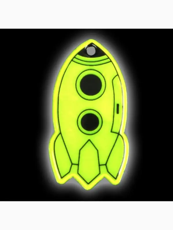 Светоотражающий элемент &laquo;Ракета&raquo;, двусторонний, 6&times;3 см, жёлтый